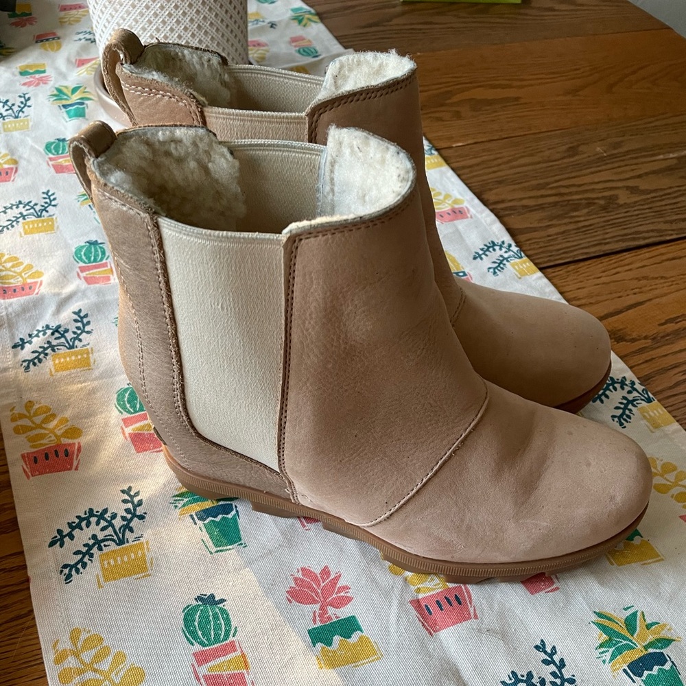 Sorel wedge booties